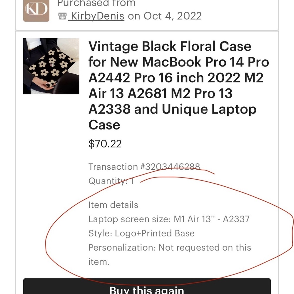 Floral MacBook Air 13” Case - Picture 4 of 6